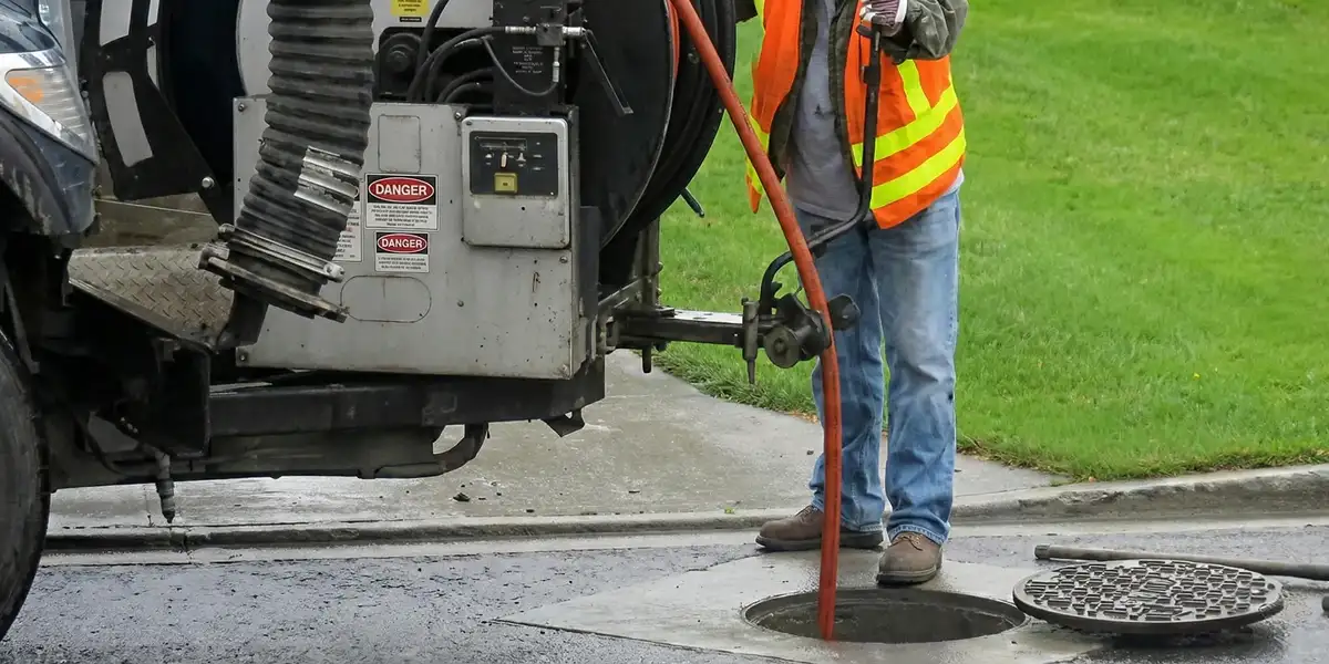 sewage clean up professionals using industrial equipment to remove contaminated wastewater in Allentown, PA
